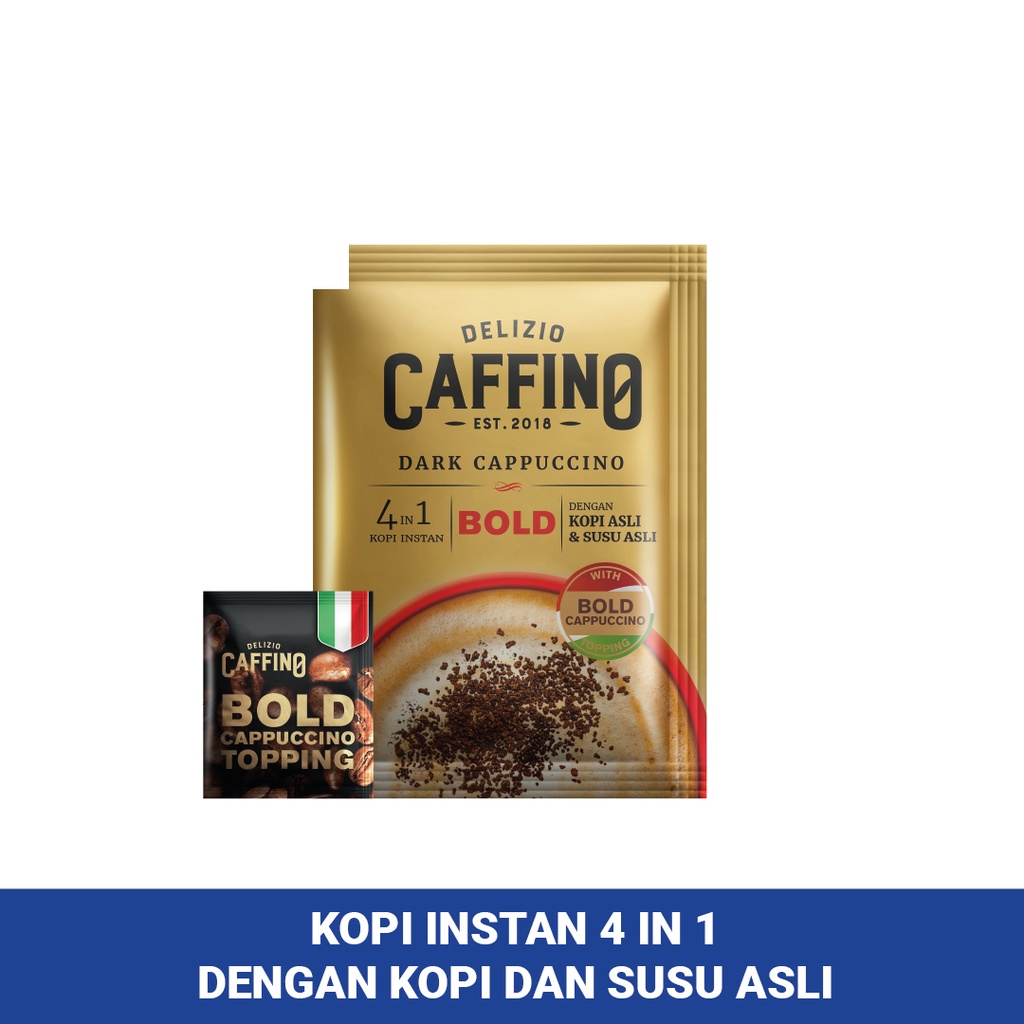 

Caffino Kopi Latte Bold Dark Cappuccino Renteng [25 gr x 10 Sachets]