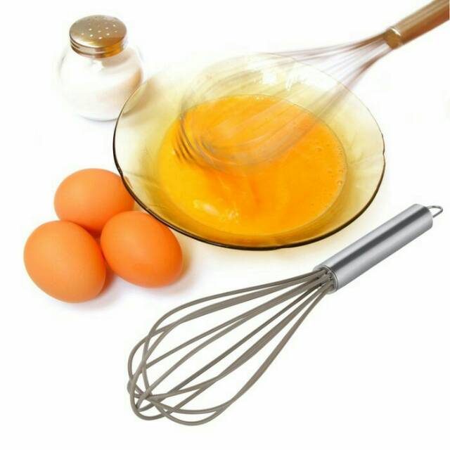 Pengocok telur manual egg mixer pengaduk adonan stainless anti karat dapur