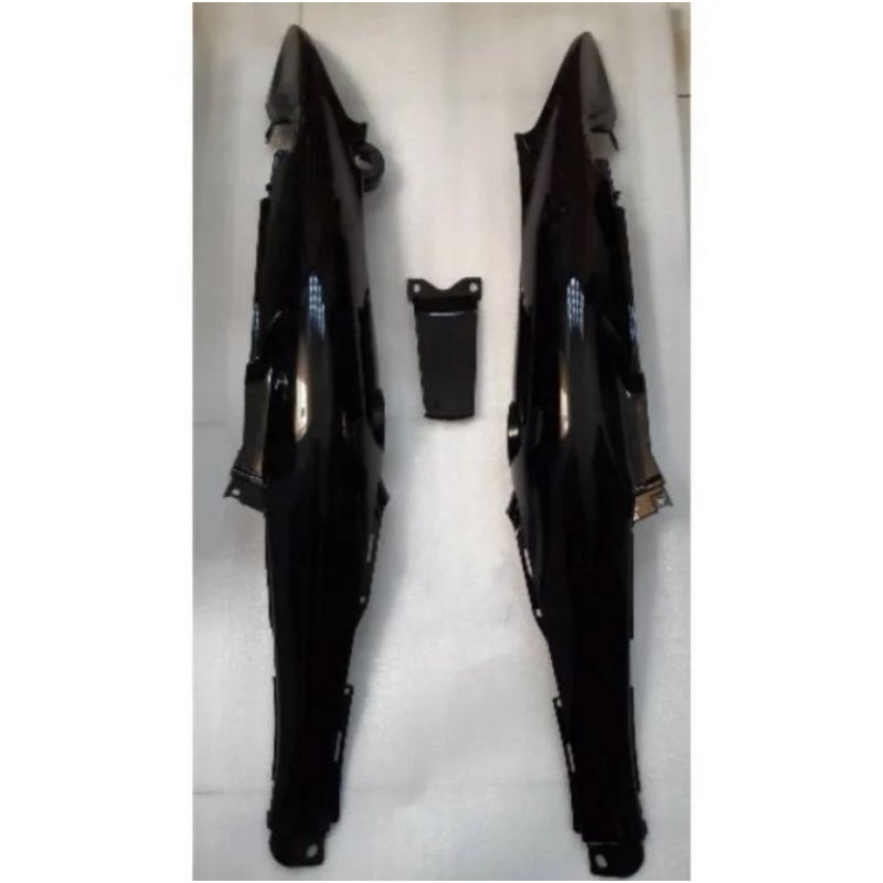 Paket Set Cover Body Samping + Pad Stop Sambungan Tail Tutup Jupiter Z lama old lawas Hitam Black VR