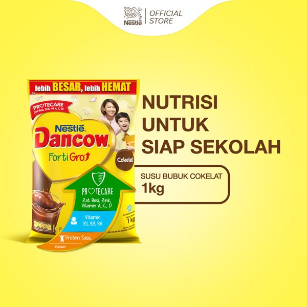 

Nestl DANCOW FortiGro Susu Bubuk Cokelat Usia Sekolah Pouch 1 kg