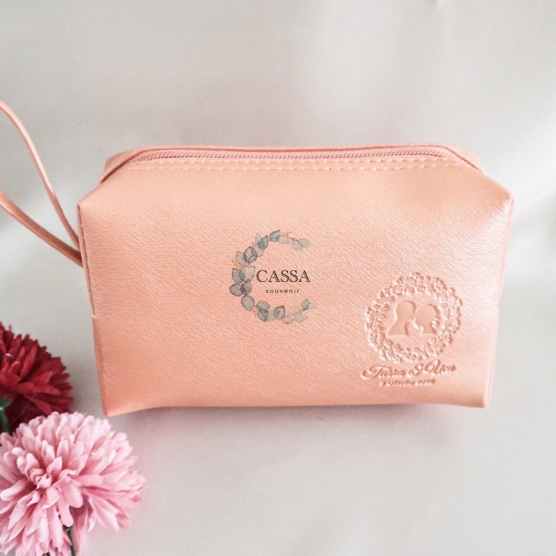 BOXY POUCH ADA EMBOSS[MIN 100 PCS] - SOUVENIR PERNIKAHAN MURAH/ SOUVENIR UNIK/ SOUVENIR NEWNORMAL