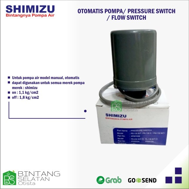 OTOMATIS POMPA PRESSURE SWITCH FLOW SWITCH SHIMIZU