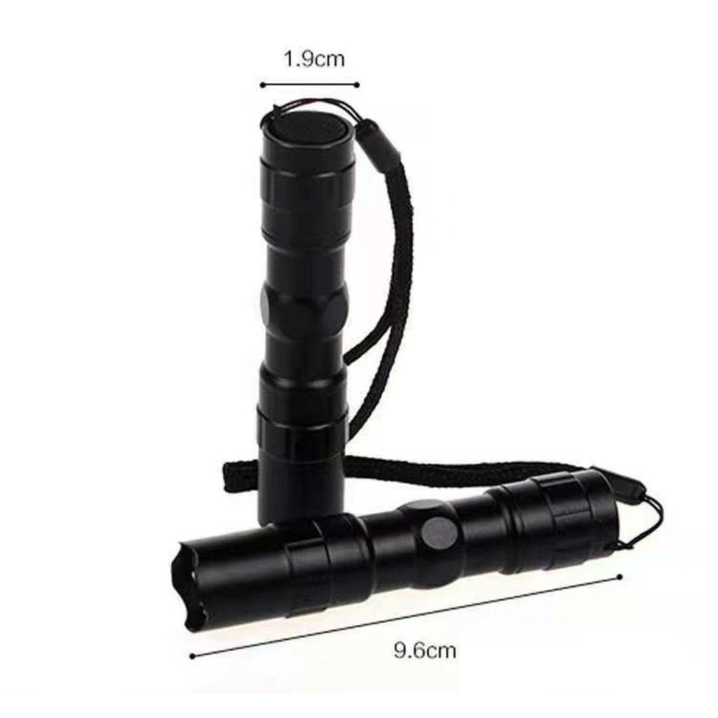 Senter 323 LED Senter Outdor Camping Flashlight with Strap Tali Gantungan Senter Camping