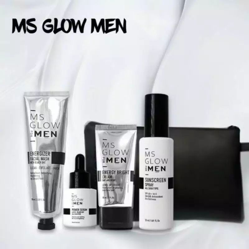 PAKET MS GLOW FOR MEN ORIGINAL perawatan wajah pria/ skincare (bisa cod)