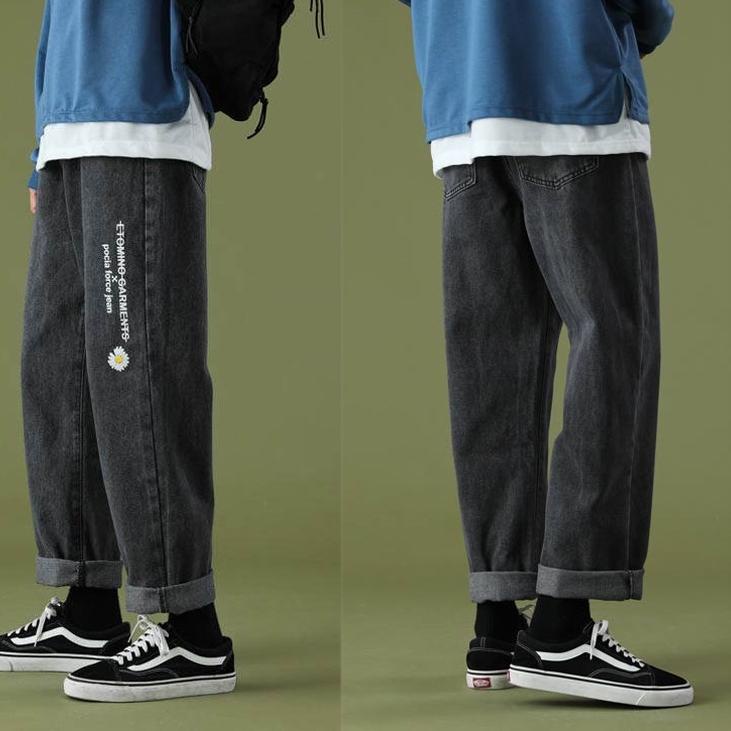 Serbuuuu.. Kulot jeans kekinian gombrang celana baggy pants pria Straight jeans korean style pria ce