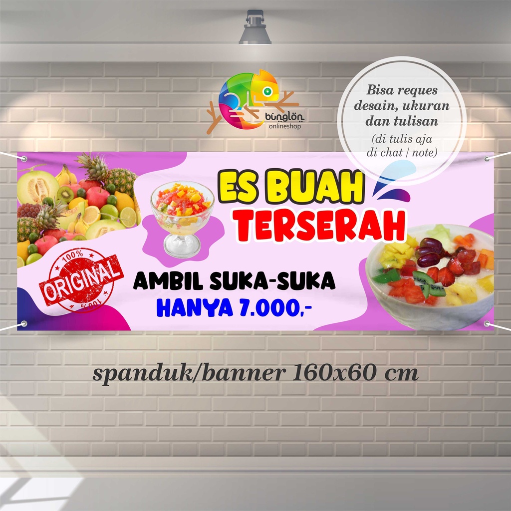 Spanduk Banner Es Buah Terserah, Es Buah Prasmanan
