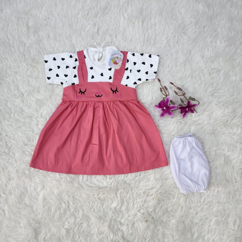 baju bayi perempuan set dress baby ksn8