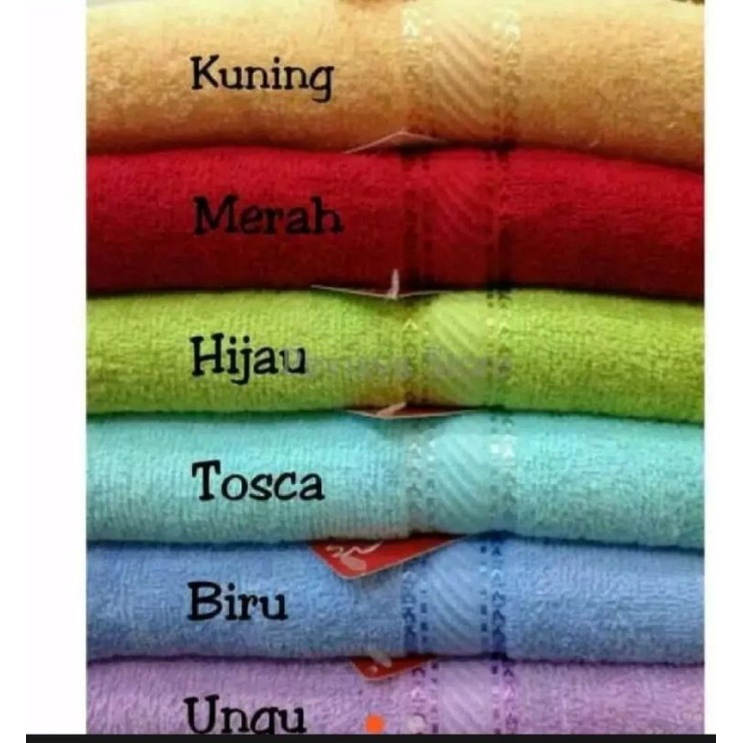 handuk mandi  merah putih uk 135x70 cm daya serap tinggi