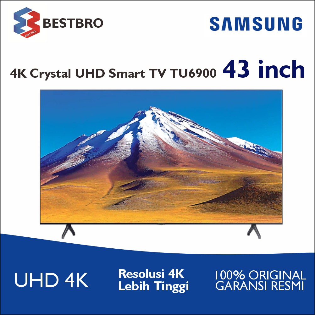 Samsung 43 Inch 4k Crystal Uhd Smart Tv Tu6900 Ua43tu6900 Jabodetabek Only Shopee Indonesia