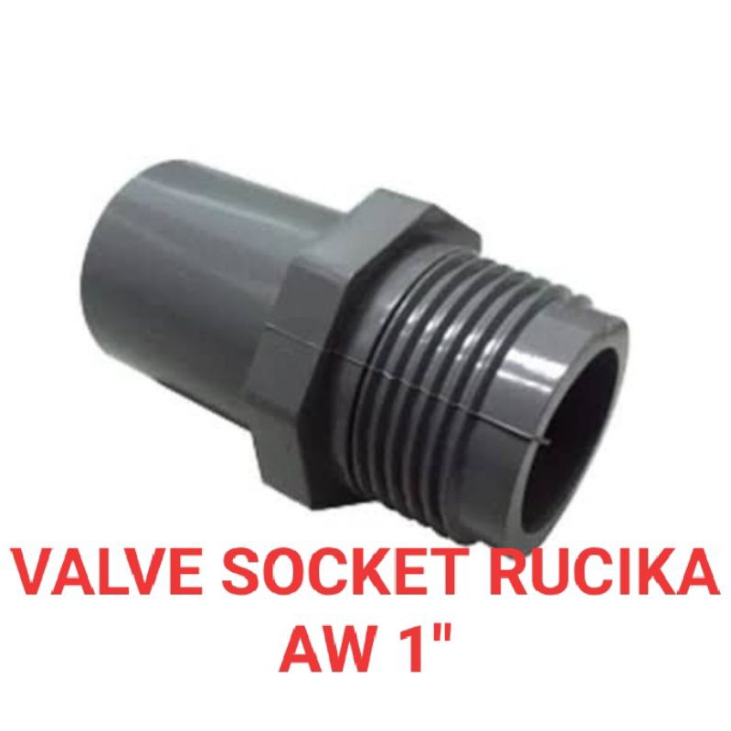 VALVE SOCKET RUCIKA / SOCK DRAT LUAR AW 1", 3/4", 1/2".