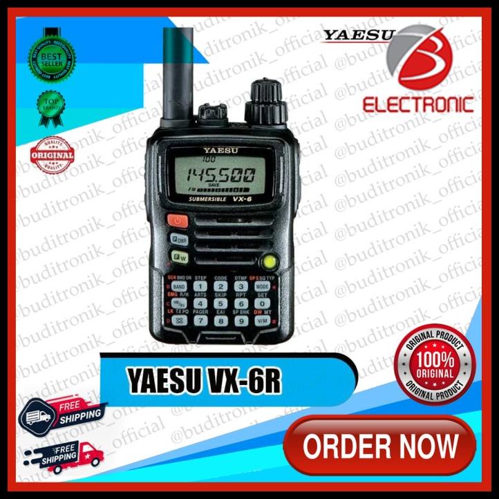 Radio Ht Handy Talky  Yaesu Vx 6R  All Band Waterfroop