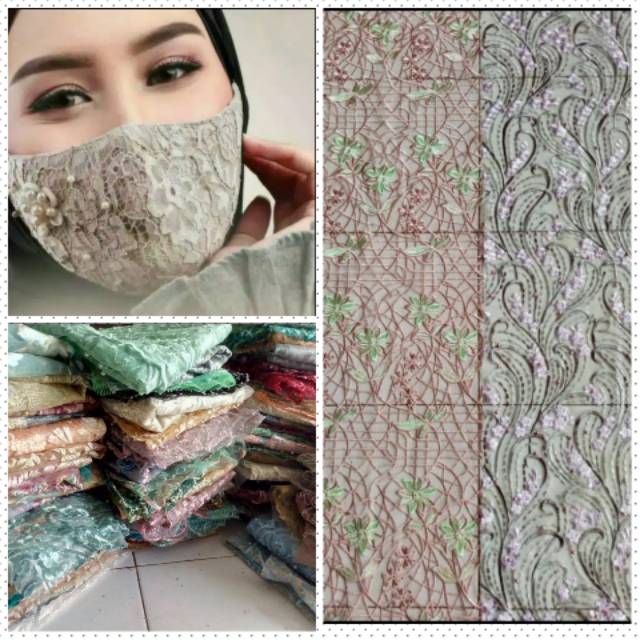 Brukat kiloan II kain brukat II masker II bahan kiloan II perca