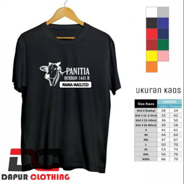 Kaos Baju Sablon Custom Panitia Qurban Bisa Satuan Dan Desain Sendiri Tanpa Po Shopee Indonesia