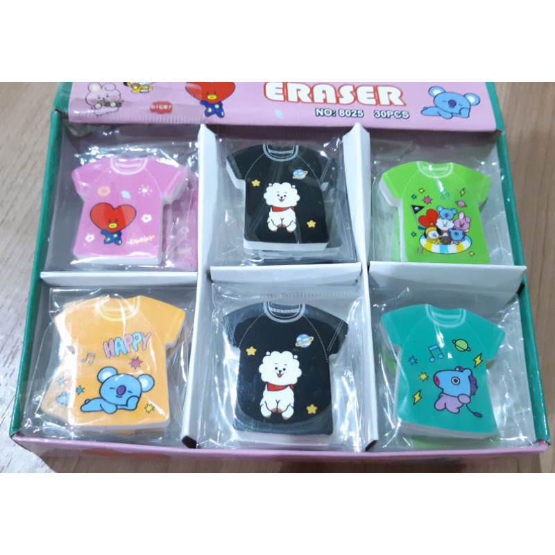 PENGHAPUS BT21/PENGHAPUS BTS/HAPUSAN BT21 BAJU/ERASER BT21