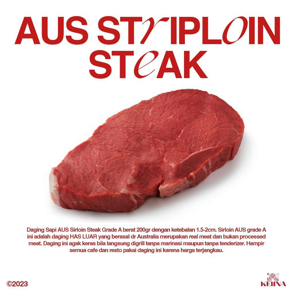 

Daging Sapi Beef Aus Sirloin Striploin Steak Grade A