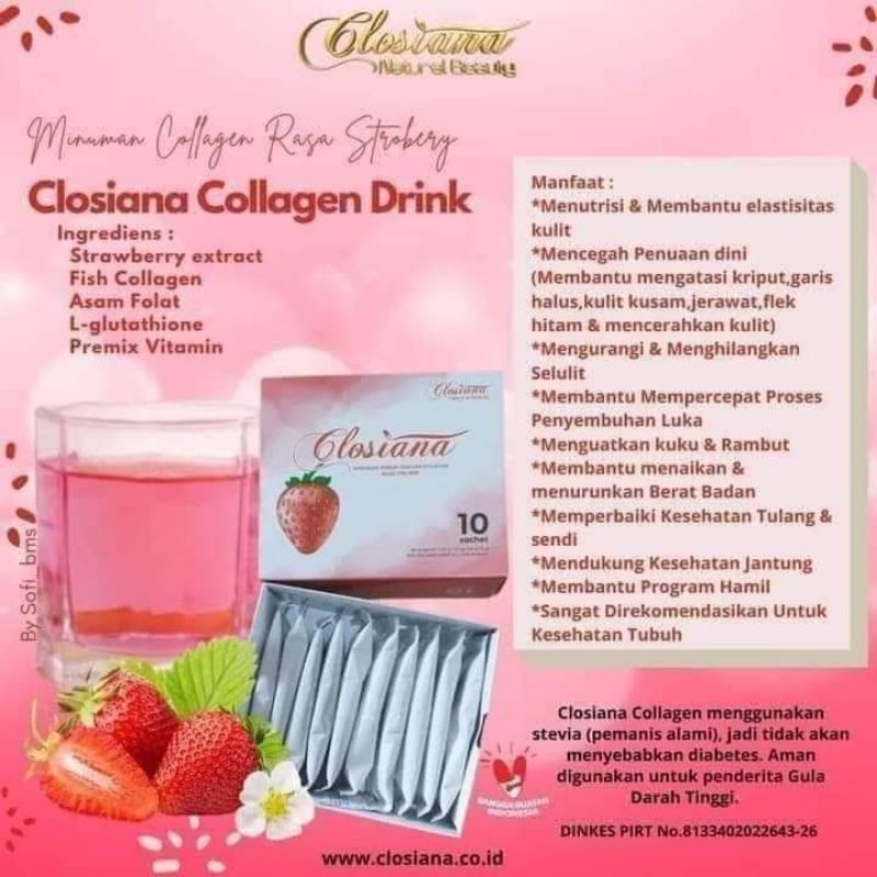 Collagen Drink Pemutih Badan BPOM | Collagen Closiana