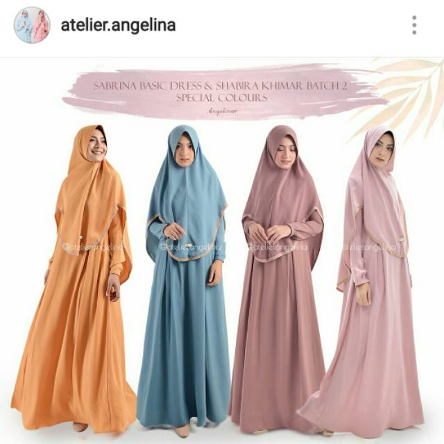 SABRINA DRESS XS DAN SHABIRA KHIMAR S ATELIER ANGELINA
