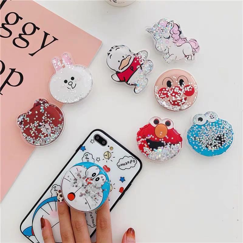 Pop Socket 3D karakter lucu Sandaran Handphone Mobile Phone Lilitan earphone rapi RANDOM air