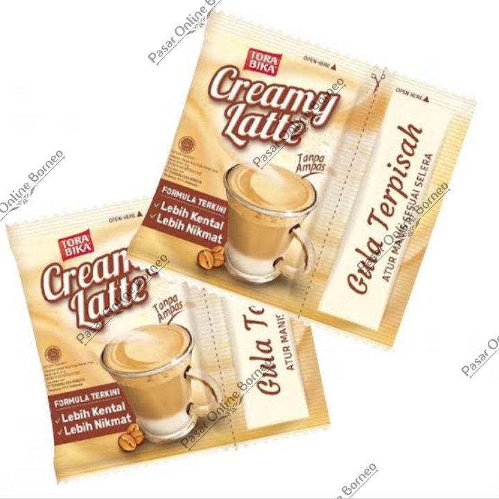 Kopi Tora Bika Creamy Latte Gula Terpisah 1 Renceng