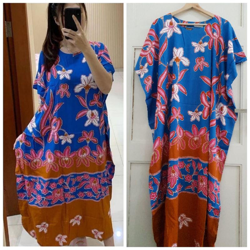 Daster Batik anggrek model kalong daster batik longdress kelelawar daster batik lowo