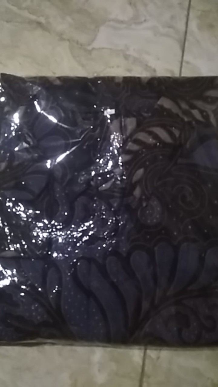 Batik Tunik Shibori Jumputan Terbaru Size S-3l / Hrb026 Yelbor Navbor / Biru Putih