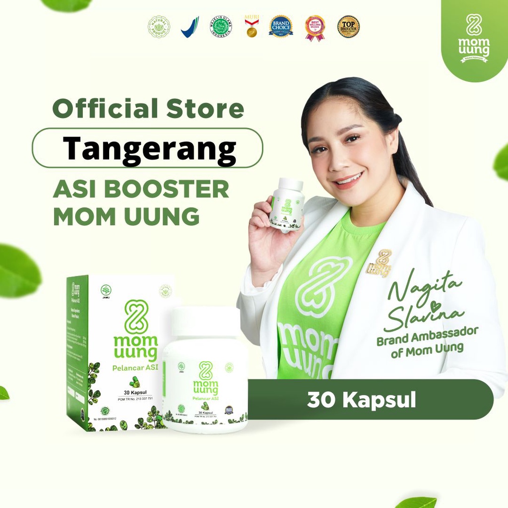 BPOM HALAL NATURAL ASI BOOSTER MOM UUNG 60 kapsul / KELORCAP MOMUUNG HERBAL ASI BOOSTER PELANCAR ASI