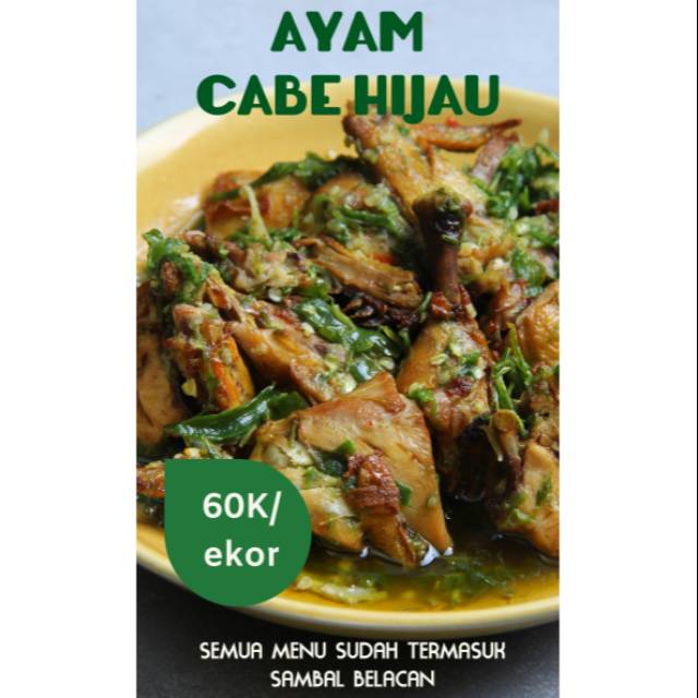 

Ayam Cabai Ijo Siap Makan / 1 Ekor