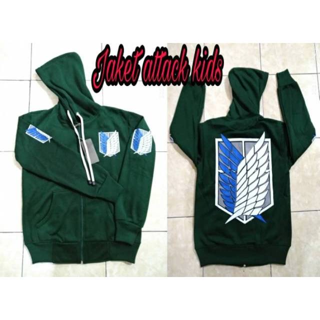 Jaket anak anime attack on titan SNK zipper