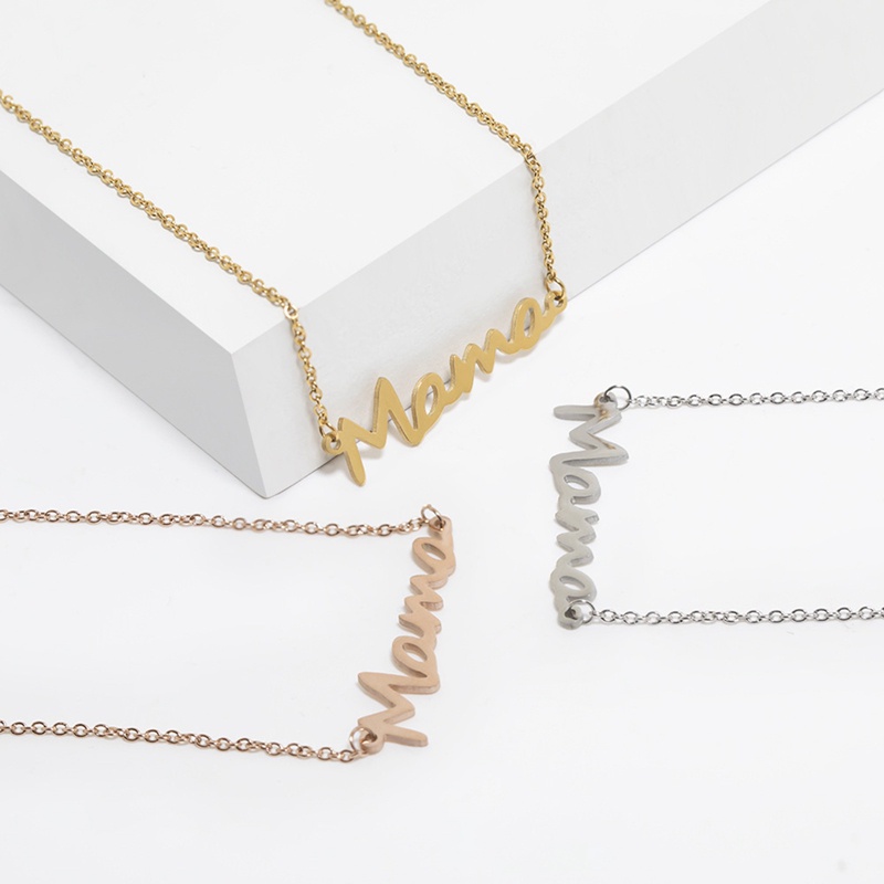 Kalung Desain Tulisan Mama Untuk Wanita