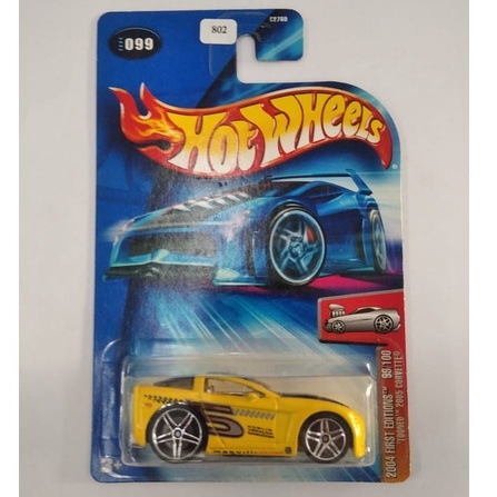 Diecast Hot Wheels TOONED 2005 CORVETTE Kuning 2004 First Editions HW Hotwheels Mobil Mainan Anak