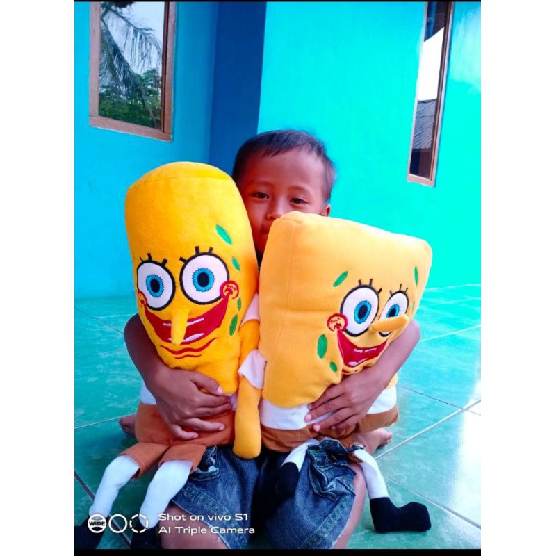 Sepasang Bantal dan guling spongebob