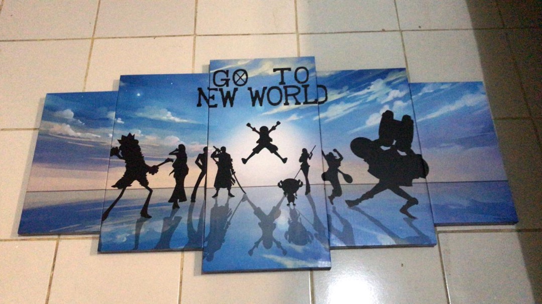 Wall Art / Hiasan Dinding Minimalis 5 Panel One Piece Op-025