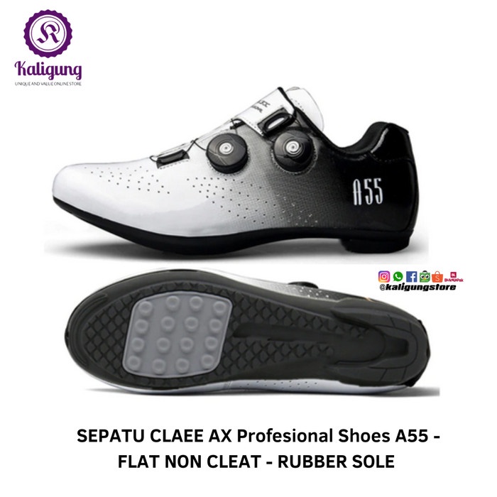 A55 Sepatu Sepeda Flat Non Cleat Claee AX-Profesional Shoes Rubber Sole - Sepatu gowes non cleat Roa