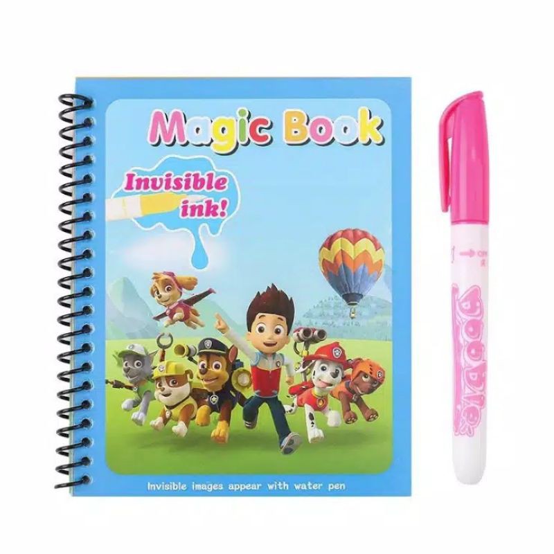 Alat Tulis Magic Water Book Buku Mewarnai Ajaib Magic Pena Water Drawing Colour Book-P4w P4tr0l
