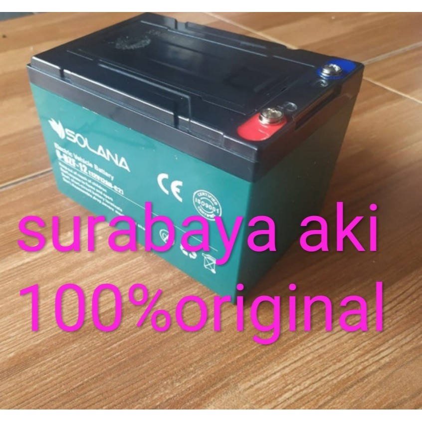 aki sepeda listrik aki selis VOLTA UWIN FLY TIGER 6dzm12 atau 12volt 12ah AKI SOLANA 12v 12ah solana ORIGINAL SOLANA 12AH AKI SURABAYA AKI uwinfly