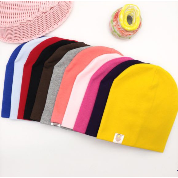 TJM VZ038 Topi Bayi Polos Warna Baby Hat Topi Bayi Warna Topi Kupluk Bayi Topi Rajut