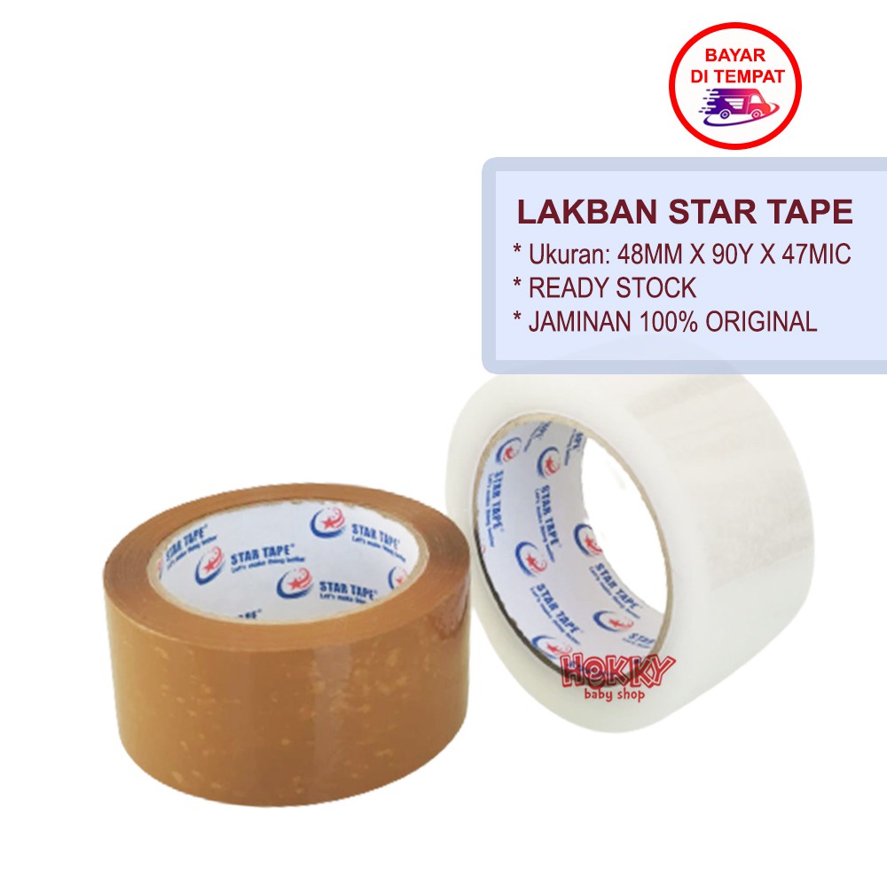 Lakban OPP Premier / Star Tape 48mm 90 yard Isolasi Besar Selotip Murah