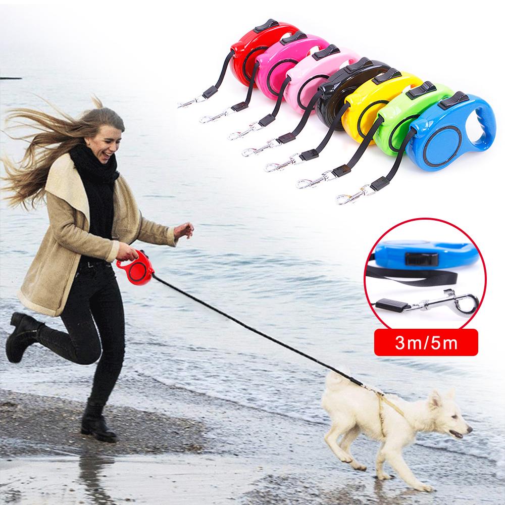 Tali Tuntun Hewan Anjing Otomatis Pet Leash Retractable Dog Cat Polos