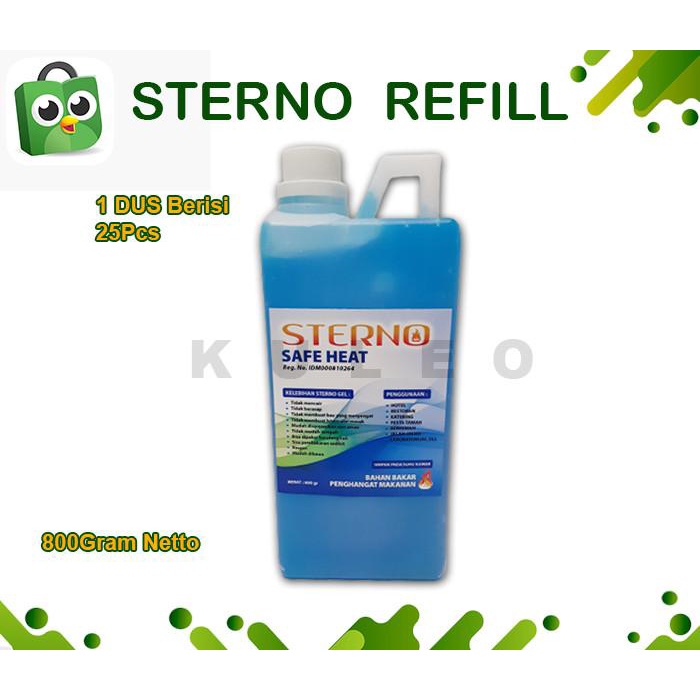 Berkahmurah Sterno Gel (Jelly) Biru 1Kg Refill - Sterno Refill 800Ml
