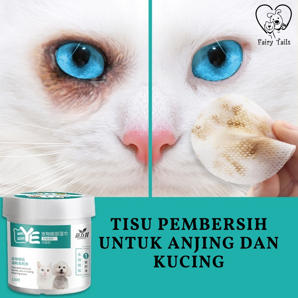 Tissue Pembersih Mata Telinga Kucing Dan Anjing Tisu Basah Untuk Kotoran / Grooming Wipes Tear Stain