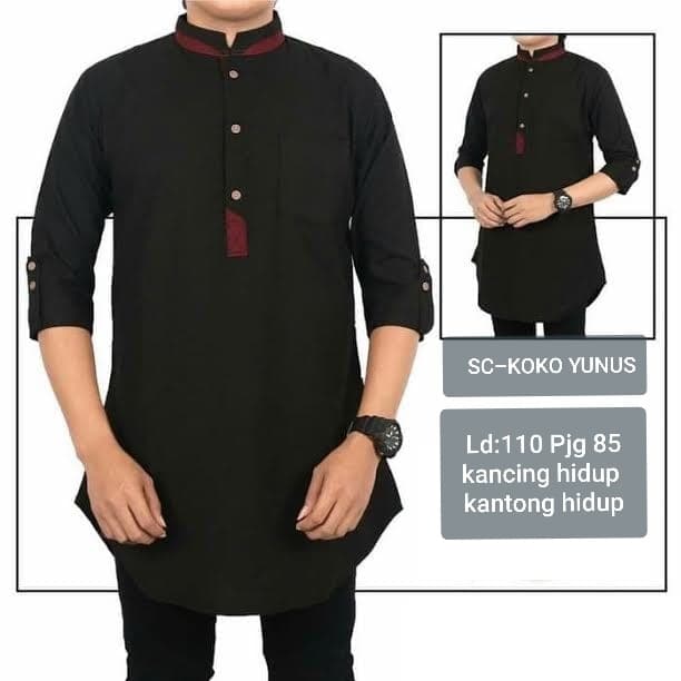 Baju Koko Yunus - Biru Muda Baju Lebaran