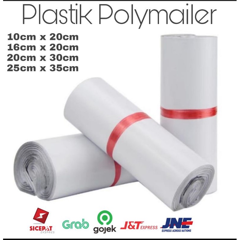 

Plastik Polymailer Plastik Packing Olshop Warna Putih isi 100 lembar