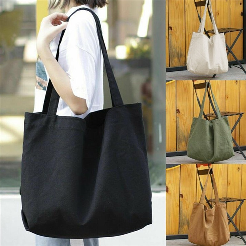 Women Canvas Shopping Bag Large Tote 