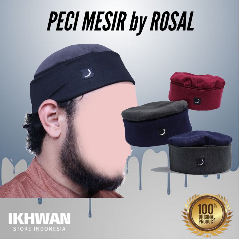 Peci / kopiah / peci Lipat / songkok / peci Mesir Rosalhat / Peci Sholat / peci mesir / peci kupluk 