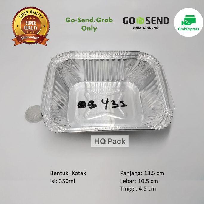 ALUMUNIUM FOIL CUP KOTAK 435/BX2551 (BESAR) LASAGNA MACARONI SCHOTEL
