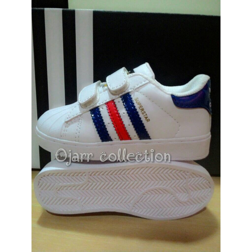 CUCI GUDANG Sepatu Adidas Superstar Anak Cewek Cowok Laki Perempuan 2 3 4 5 Tahun LIMITED