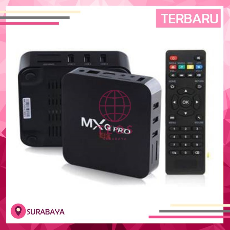 Terbaik MXQ Pro 4K Android Box Smart TV 1GB RAM 8GB ROM TEOS