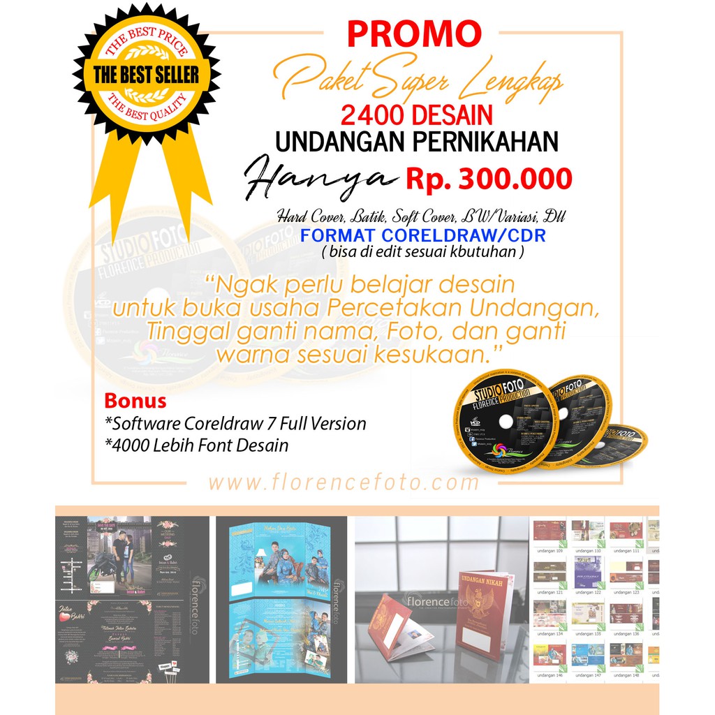 Download desain undangan pernikahan format cdr