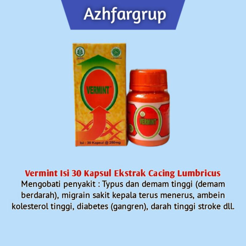 Jual Vermint Obat Cacing Kapsul Vermin U Tipes Typus Shopee Indonesia