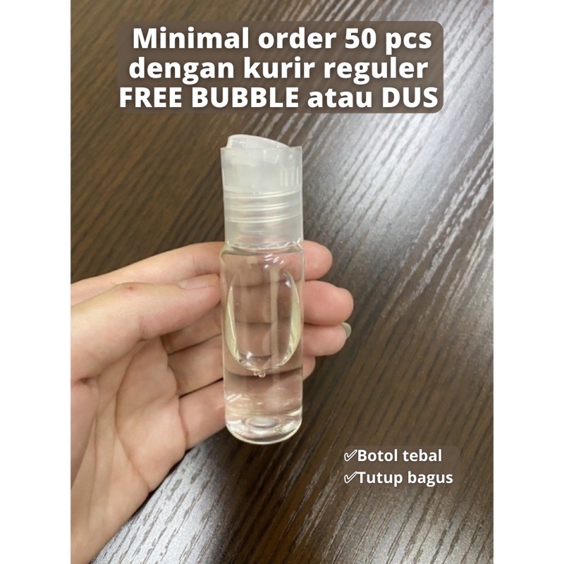 Botol prestop 20ml plastik kecil presstop 20 ml pet pushtop press top disctop
